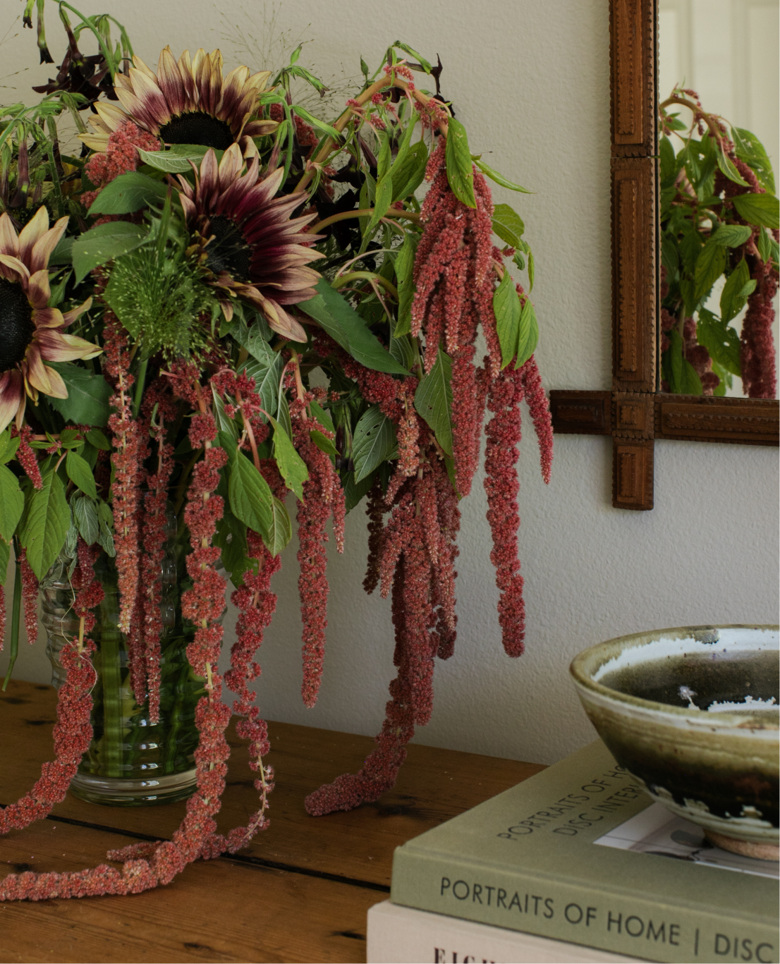 Floral styling on console